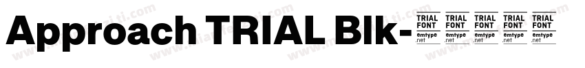 Approach TRIAL Blk字体转换